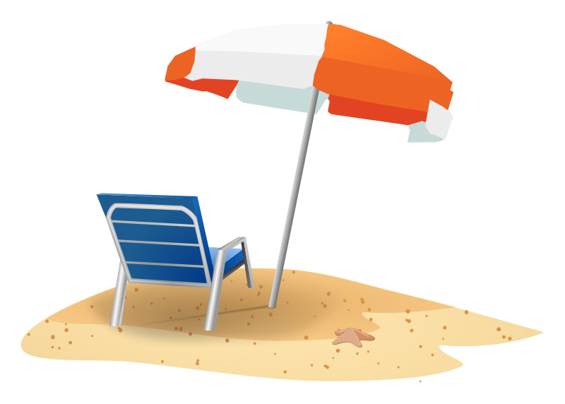 Beach scenes clip art