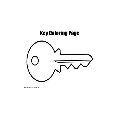 Printable Key Coloring Page Worksheet | Educents