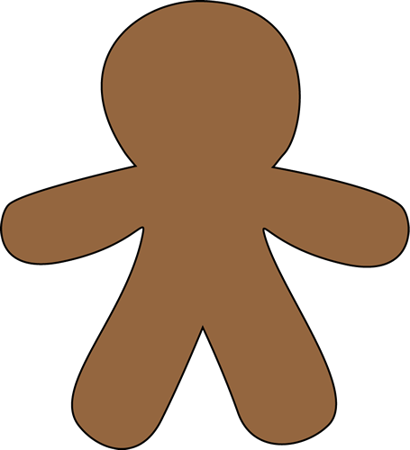 Blank gingerbread man clipart