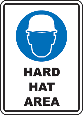 Hard Hat Area Floor Sign R2962 - by SafetySign.com