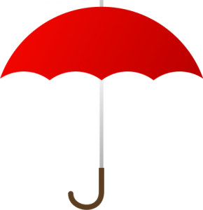 Red umbrella clipart