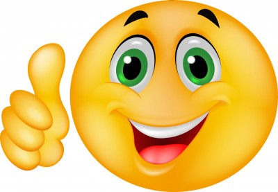 Happy face thumbs down clipart