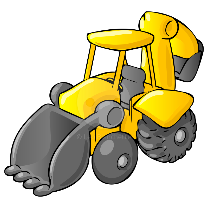 Animated bulldozer clipart