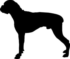 BOXER DOG SILHOUETTE CAR DECAL STICKER | eBay