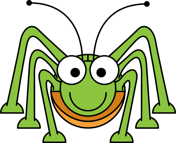 Cute Cricket Insect Clipart