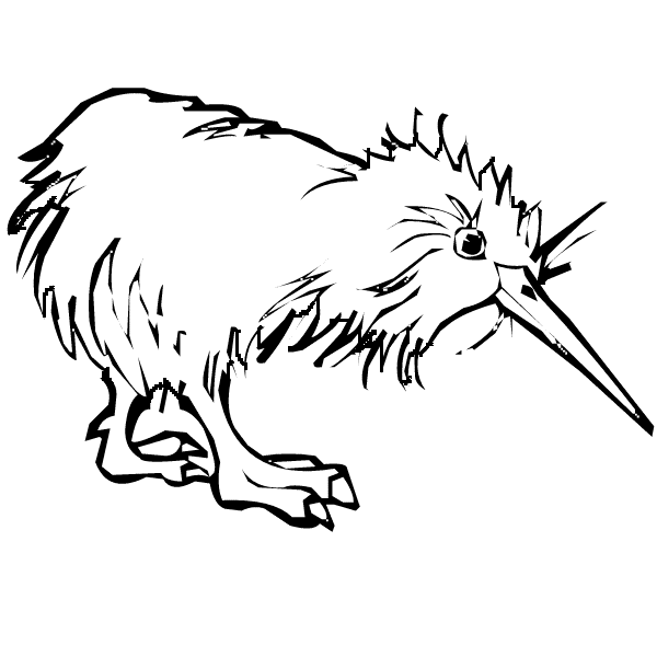 Kiwi To Color Clipart