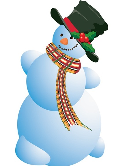 Vintage Snowman Clipart