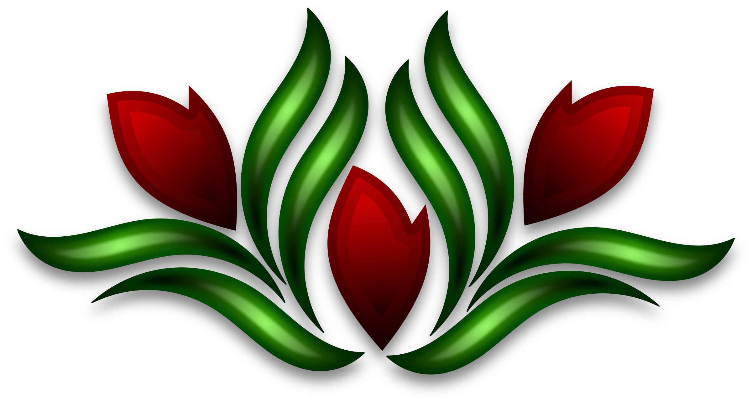 Clipart - Wild Flower Motif