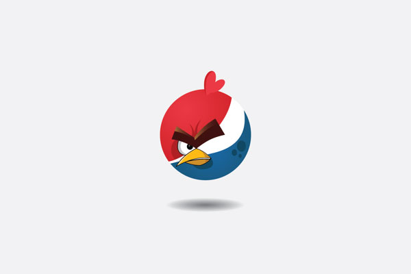 Angry Brands, Famous Logos as Angry Birds | 123 Inspiration