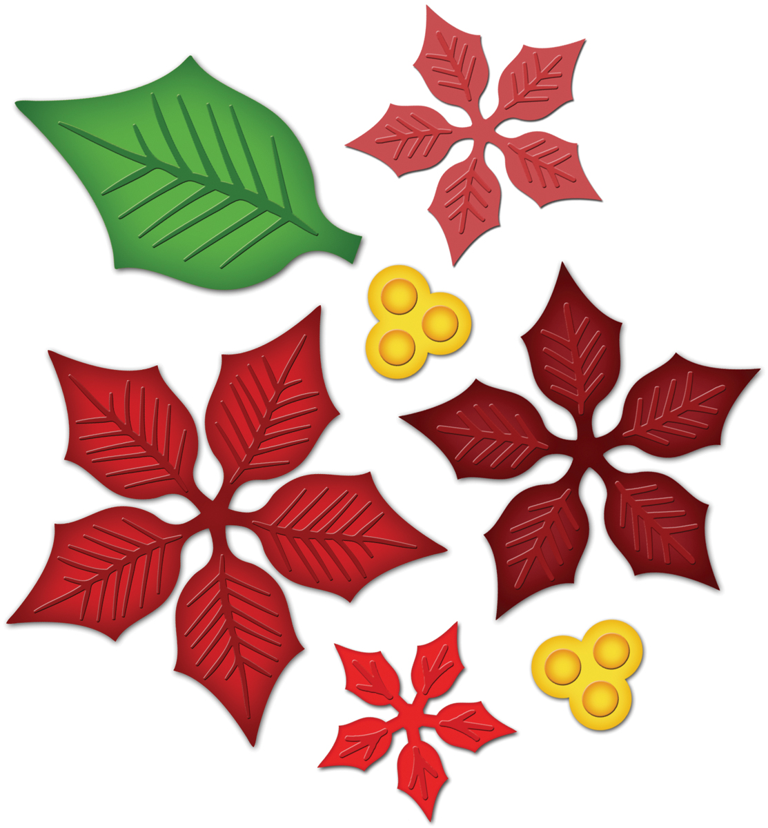 Spellbinders Shapeabilities Dies - Layered Poinsetta