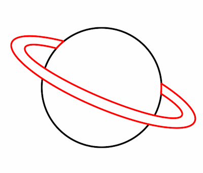 Drawing a cartoon planet