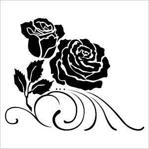 Rose flower Silhouette Clip Art | CraftCrave