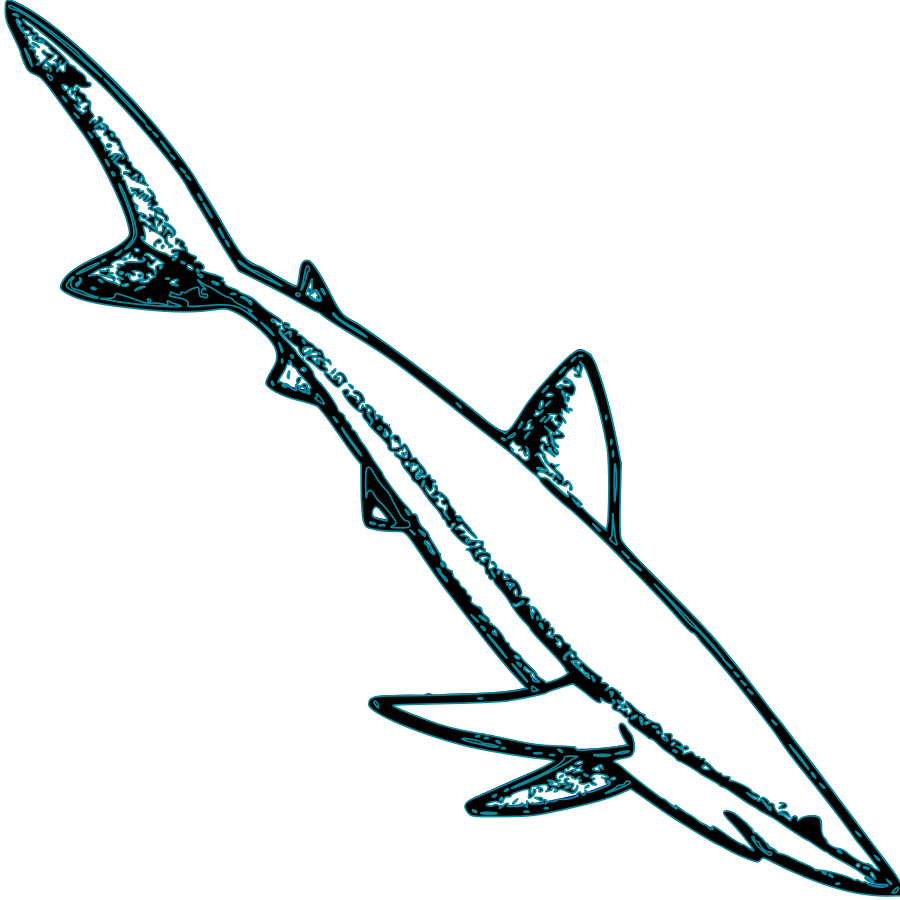 Blue Shark SVG Vector file, vector clip art svg file