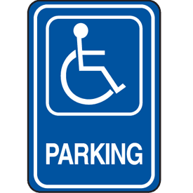 Recycled Plastic Parking Signs - Handicapped Parking