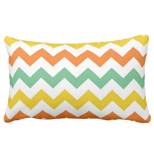 Multi Colored Chevron Pillows, Multi Colored Chevron Throw Pillows