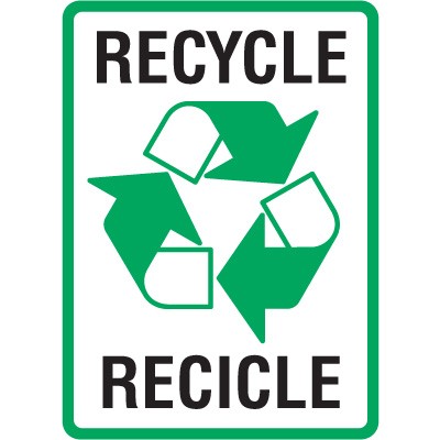 Bilingual Recycle Sign