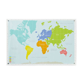 Kids Posters, Prints and Art: Kids Colorful World Map Banner ...