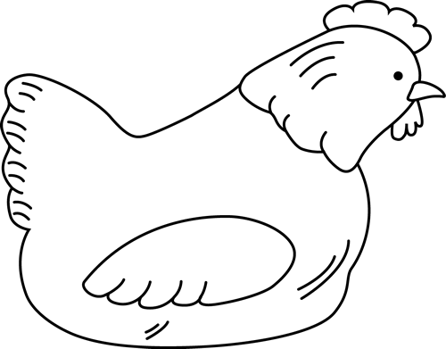 water tube clipart black and white hen