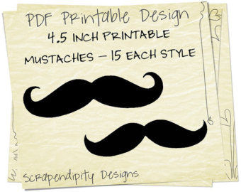 printable mustache