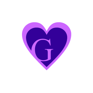 Heart Clipart - Purple Alphabet G with White Background | Download ...