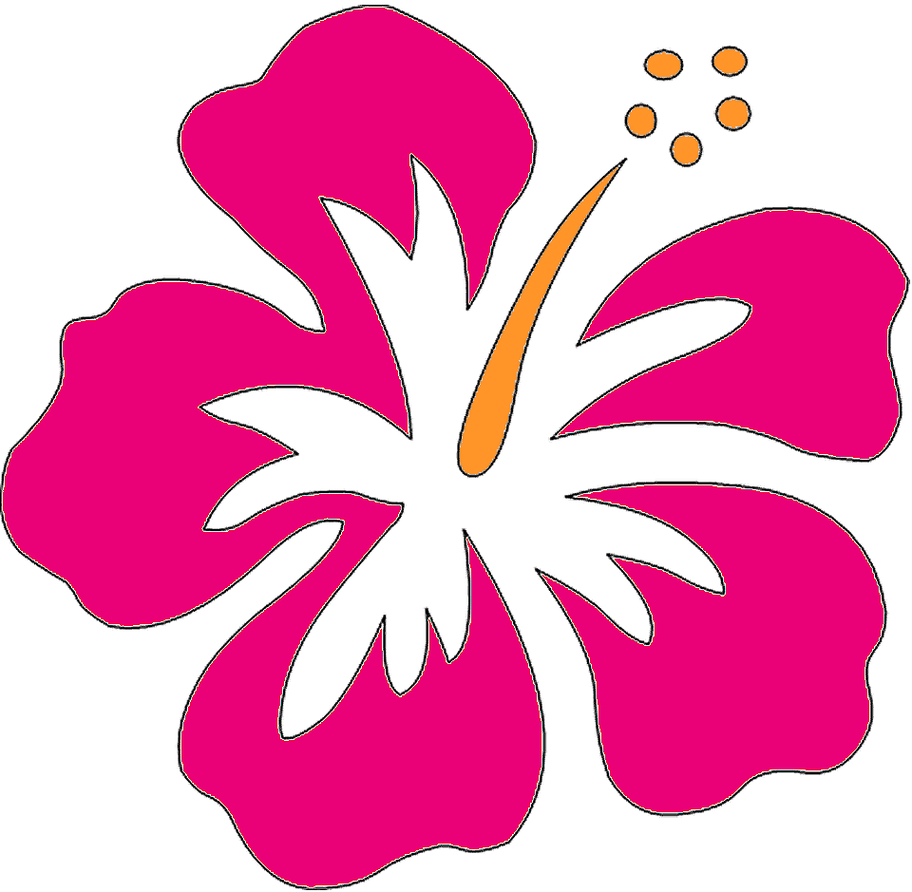 Hawaiian Grafic Flowers Clipart - Free to use Clip Art Resource