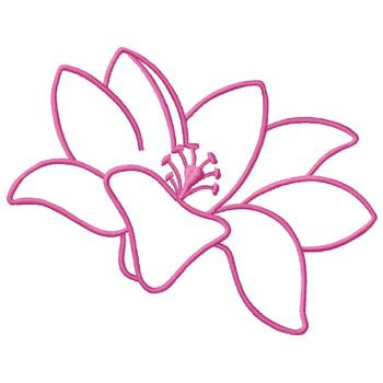 Outlines(Gunold) Embroidery Design: Lily Outline from Gunold