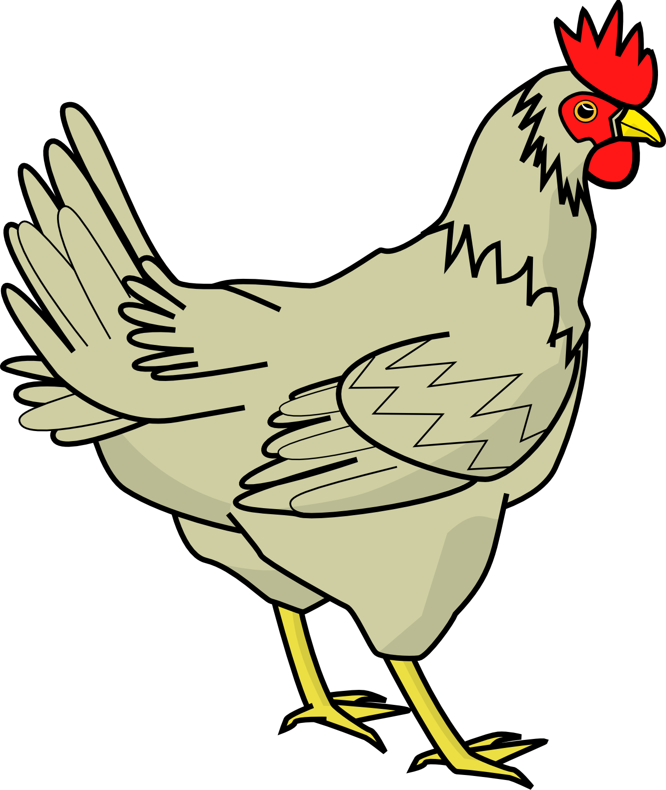 Chicken Black And White Clipart