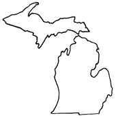 Large Michigan Mitten Clipart