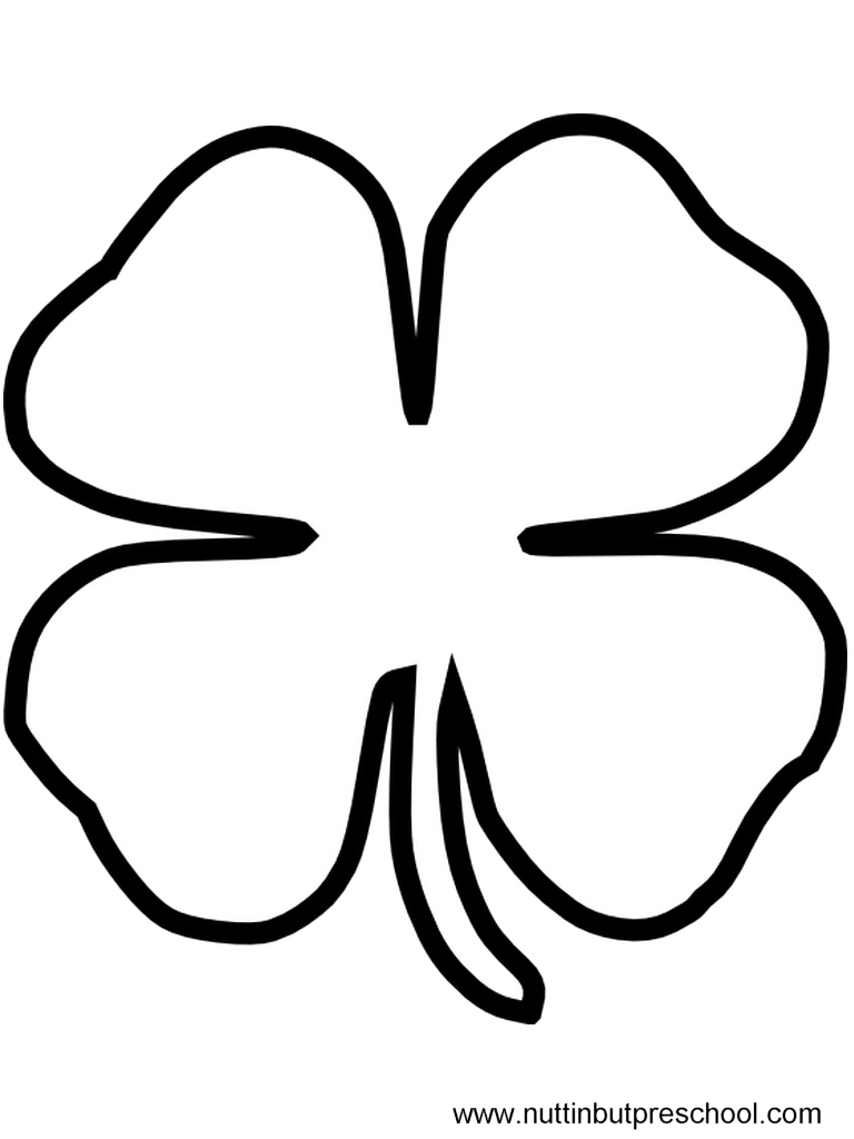 Free Printable Four Leaf Clover Template Printable Templates