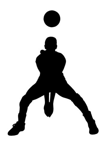 Volleyball Player Silhouette 6 Decal Sticker
