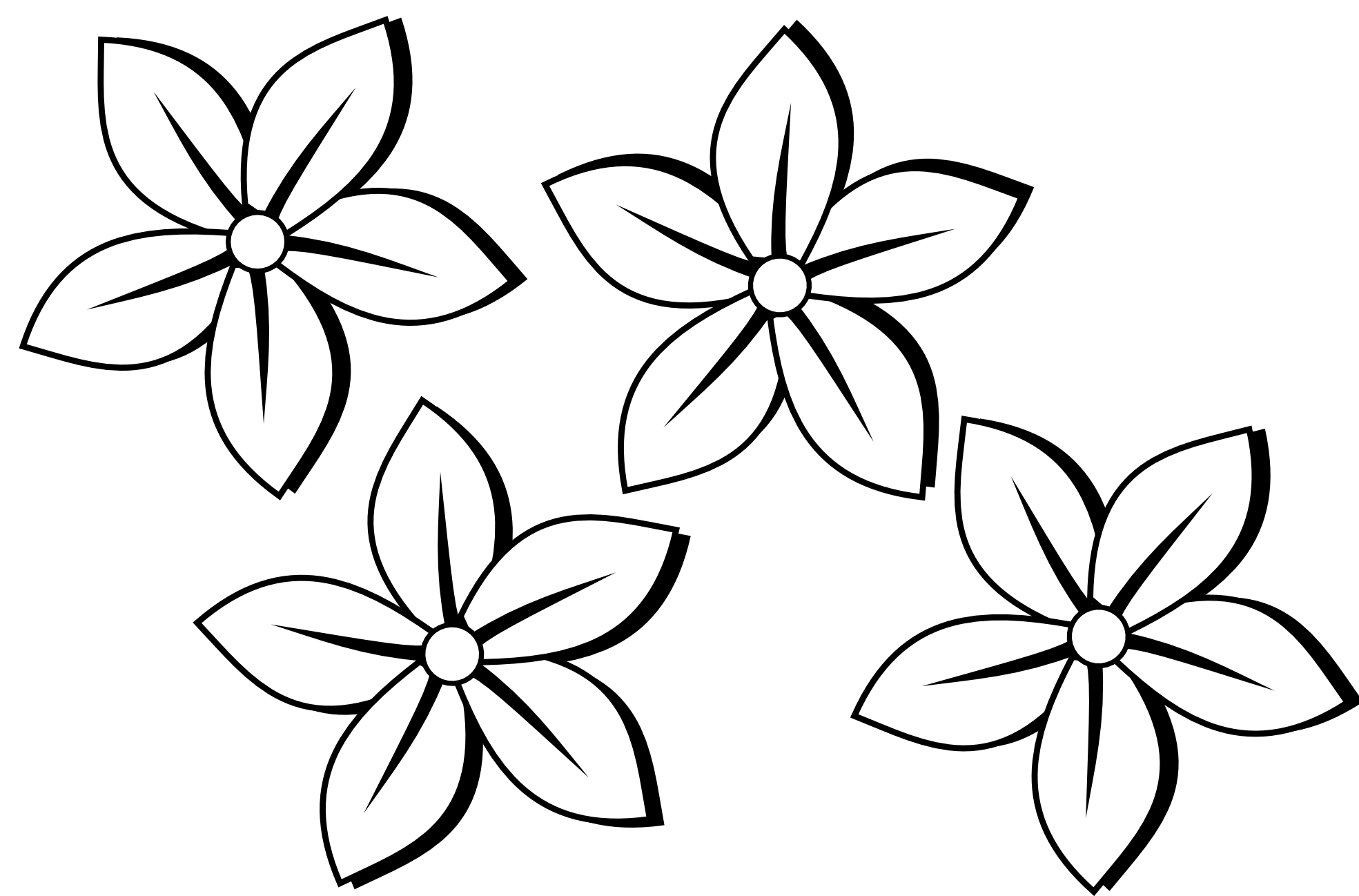 Black Background With Flowers Border Clip Art Of A And White ...