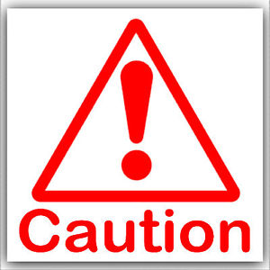 1 / 6 Caution Sticker-Health and Safety-Danger-Red Warning Symbol ...