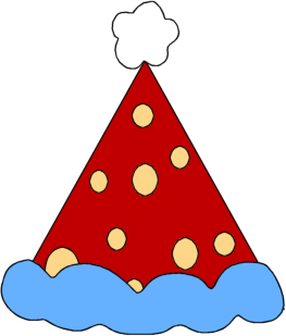 Red party hat clipart