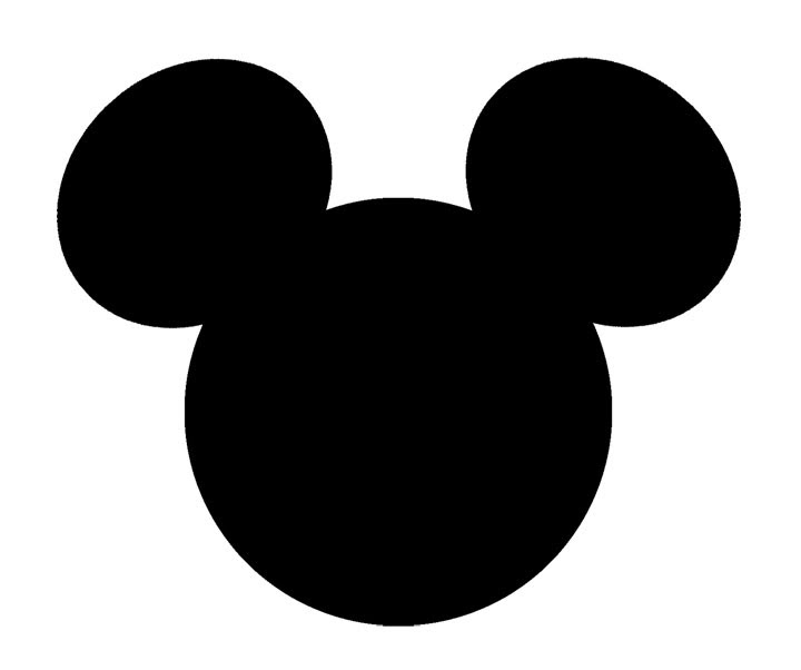 Mickey mouse head with hat clipart