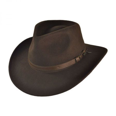 Jaxon Hats Crushable Wool Felt Outback Hat Crushable