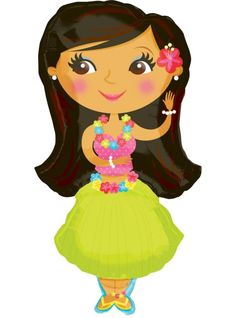 Hawaii girl clipart