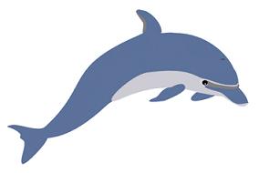 Dolphin jumping clipart