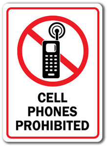 Cell Phones Prohibited Sign - 10&#034; x 14&#034; OSHA Safety Sign ...