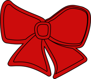 Christmas red bow clipart