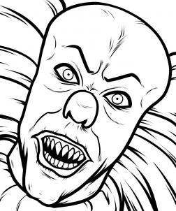 Scary Clown Drawing