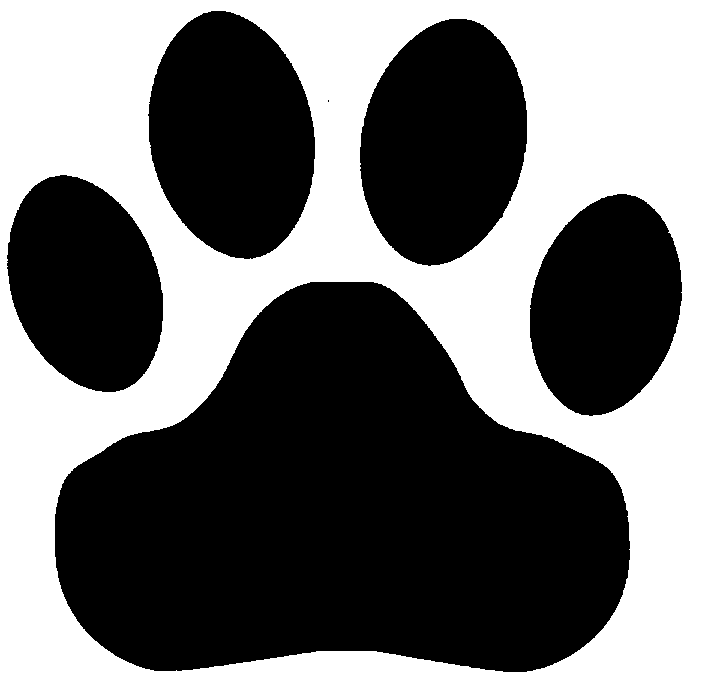 Paw clipart black and white