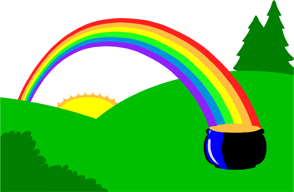 Rainbow With A Pot Of Gold - ClipArt Best