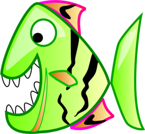 fish smiling funny cartoon - vector Clip Art