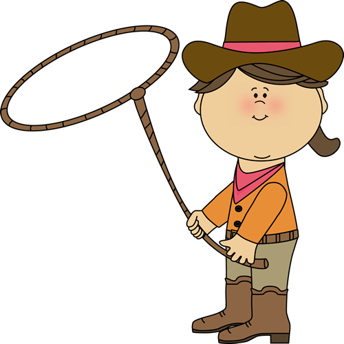 Cowboy and cowgirl clipart