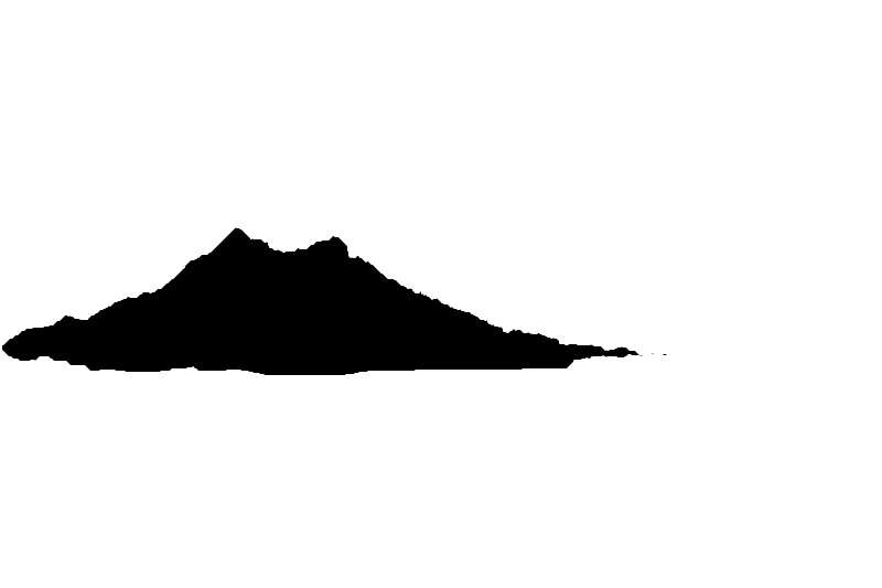 Mountain Black And White Outline - Free Clipart Images