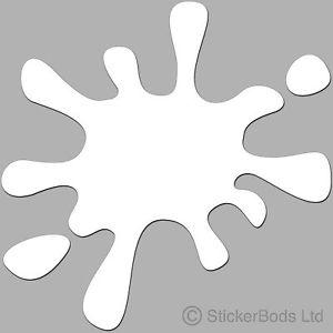 36 WHITE PAINT SPLAT car wall bedroom stickers T1 | eBay