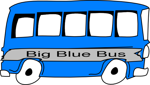 Big Blue Bus clip art - vector clip art online, royalty free ...