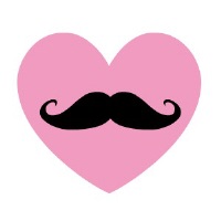 Mustache And Heart Clipart