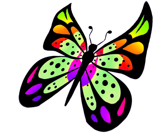 Butterfly in flight clipart