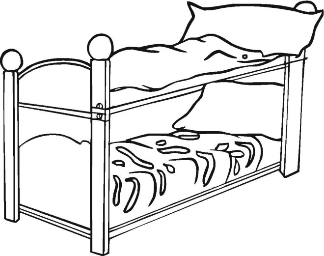 Bunk Bed Coloring Pages Bunkbeds - GFT Coloring • #49597